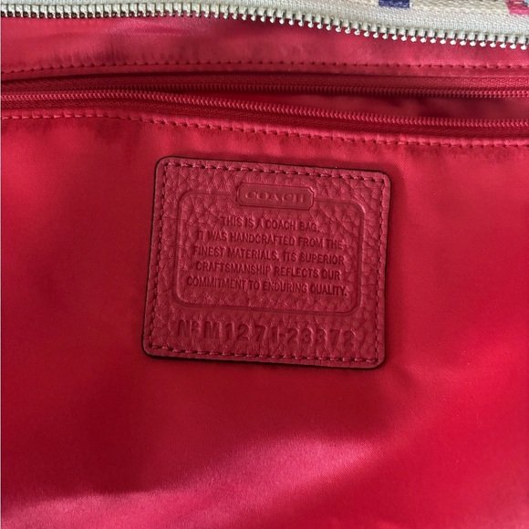 Coach Multicolor Print Shoulder Bag with Zip Closure - Picture 7 of 9